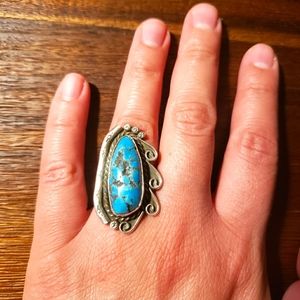 Vintage Sterling Silver Turquoise Ring